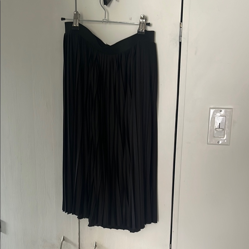 Elegant Black Pleated Skirt